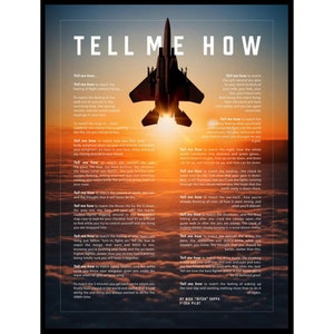F-15 Eagle Metallic  Print with Tell Me How ode to military flight.