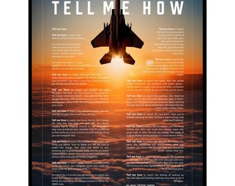 F-15 Eagle Metallic  Print with Tell Me How ode to military flight.