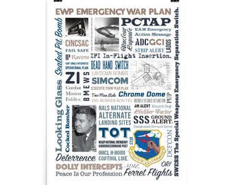 SAC Poster. The Cold War words of Strategic Air Command, professional poster, ready for framing. From our Say Again series.