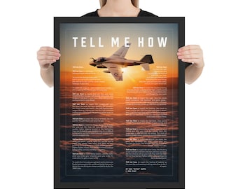 A-6 Intruder, framed, with Tell Me How ode to flight.