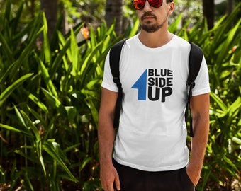 Blue Side Up Tee For Pilots on Our Men's classic tee