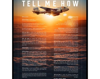 EA-6B Prowler Metallic  Print With Tell Me How description of military flight.