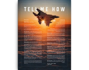 F-15E Strike Eagle sunset on Canvas, ready for hanging