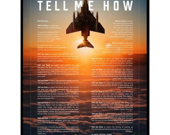 F-4 Phantom Metallic  Print with Tell Me How ode to military flight.