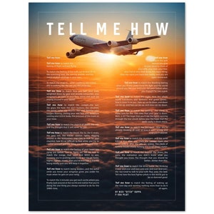 Poster KC-135 Sunset Aviation: Tell Me How Ode al volo