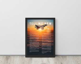 F-35C Lean-To With Tell Me How Ode to Military Fight. Framed and ready to use.