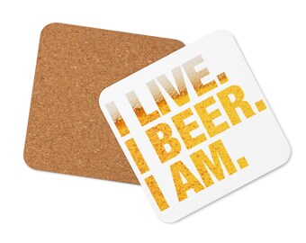 Cork-back coaster for beer lovers