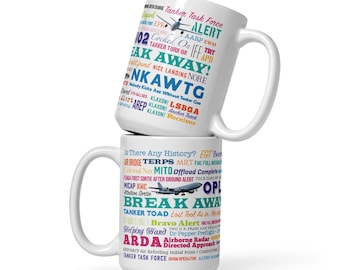 NKAWTG in Color On Our White glossy mug