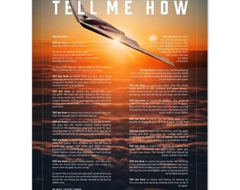 B-2 with the Tell Me How description of flight. This is a museum quality poster on ultra premium  luster photo paper.