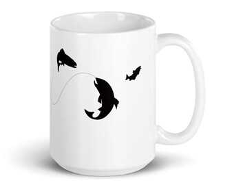 I Live. I Fish. I Am. Ceramic mug.