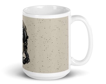 Mug. Pet My Jet in helmet.
