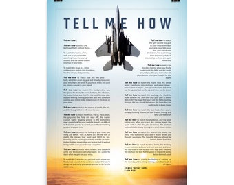 F-15 Poster with Tell Me How ode to flight.
