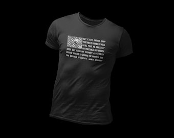 JFK's Freedom Quote On Our Men’s premium heavyweight tee