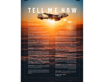 EA-6B Prowler with the Tell Me How description of flight. This is a museum quality poster on ultra premium  luster photo paper.
