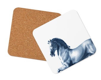 Cork-back coaster with Noble Horse