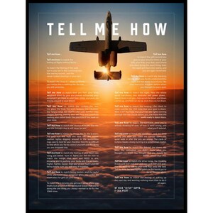 A-10 Metallic print ready to hang with the Tell Me How description of military flight.