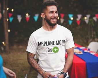 Men's classic tee with Airplane Mode ON