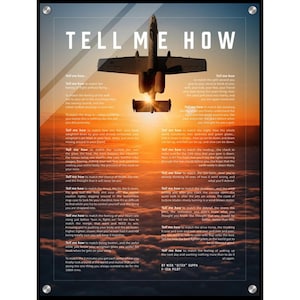 A-10 Warthog Acrylic print ready to hang with the Tell Me How description of military flight.