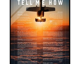 A-10 Warthog Acrylic print ready to hang with the Tell Me How description of military flight.