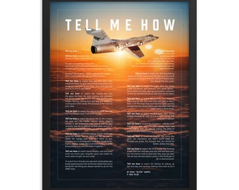 F-104 Starfighter, sunset, framed and ready for hanging. Century series.