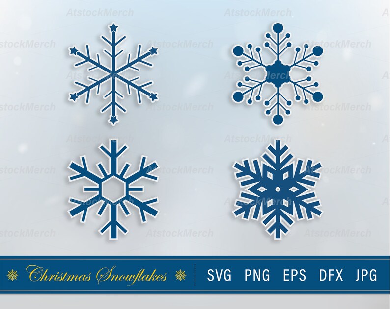 Download 2 Layer Christmas snowflake SVG pack of four designs ...