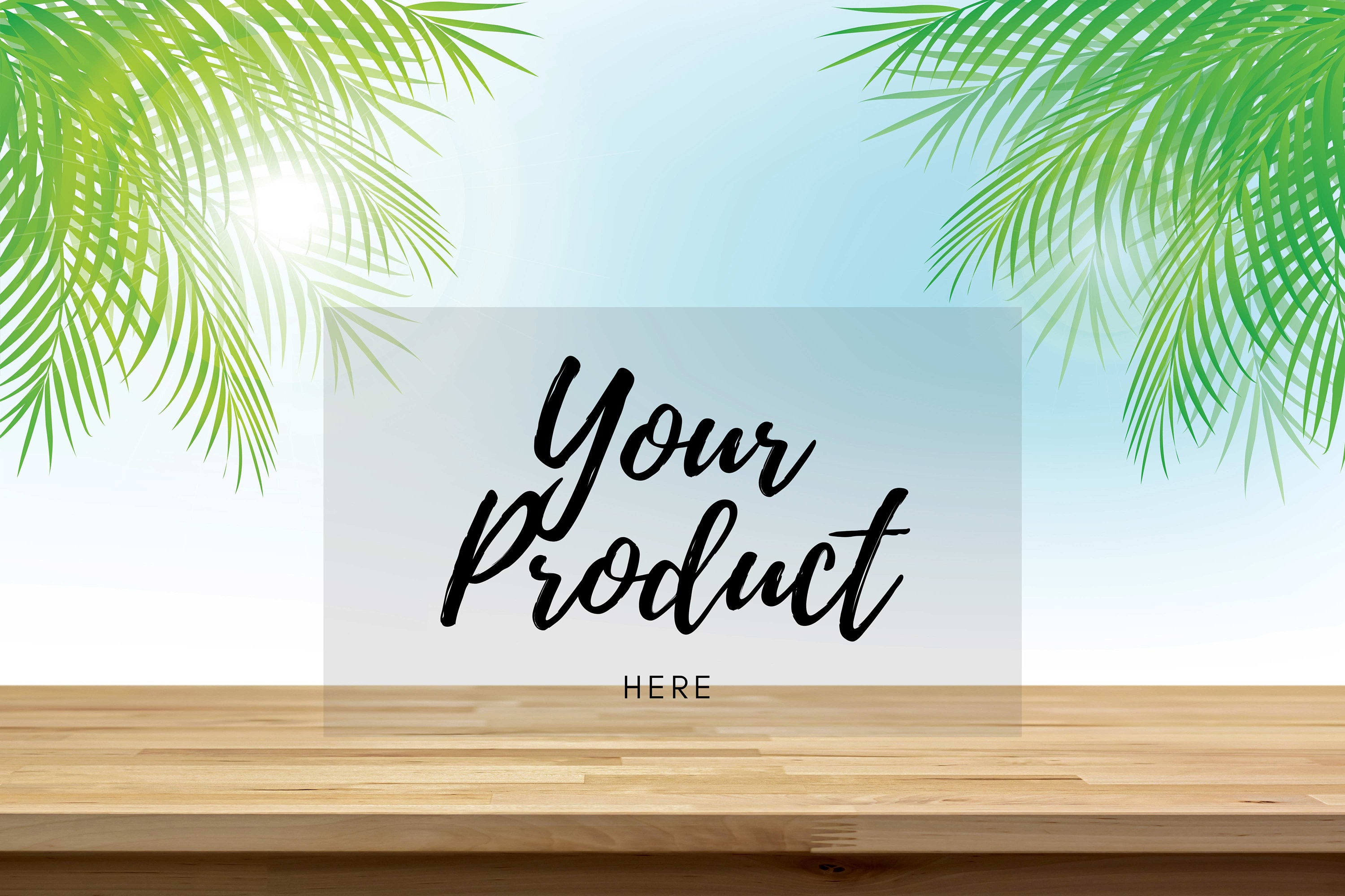 Summer beach tabletop backdrop for product display / Digital Etsy