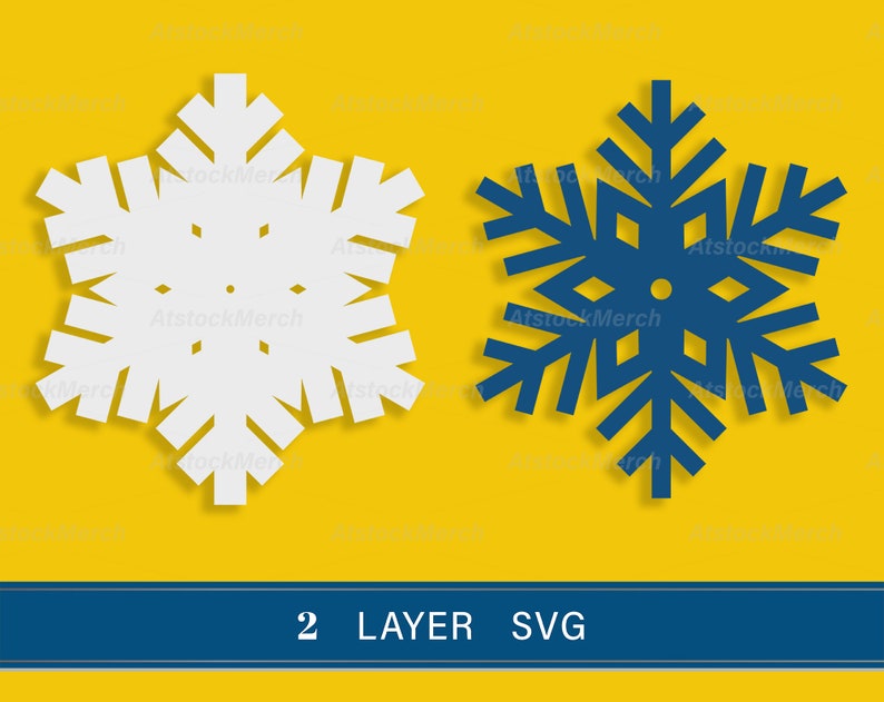 Download 2 Layer Christmas snowflake SVG / layered SVG/ digital ...