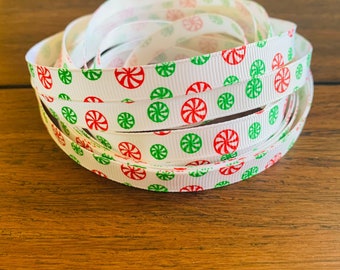 3/8" Grosgrain Ribbon (4 yardas) - Holiday Candy
