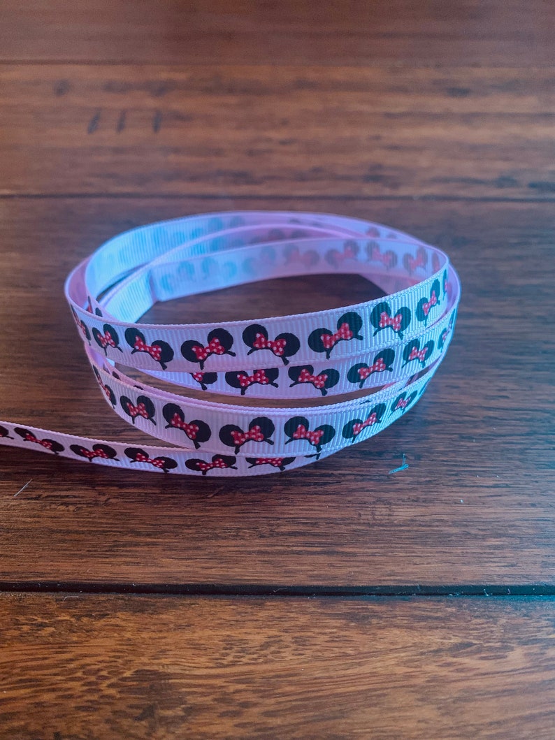 Minnie Rella Pink Ribbon 3/8