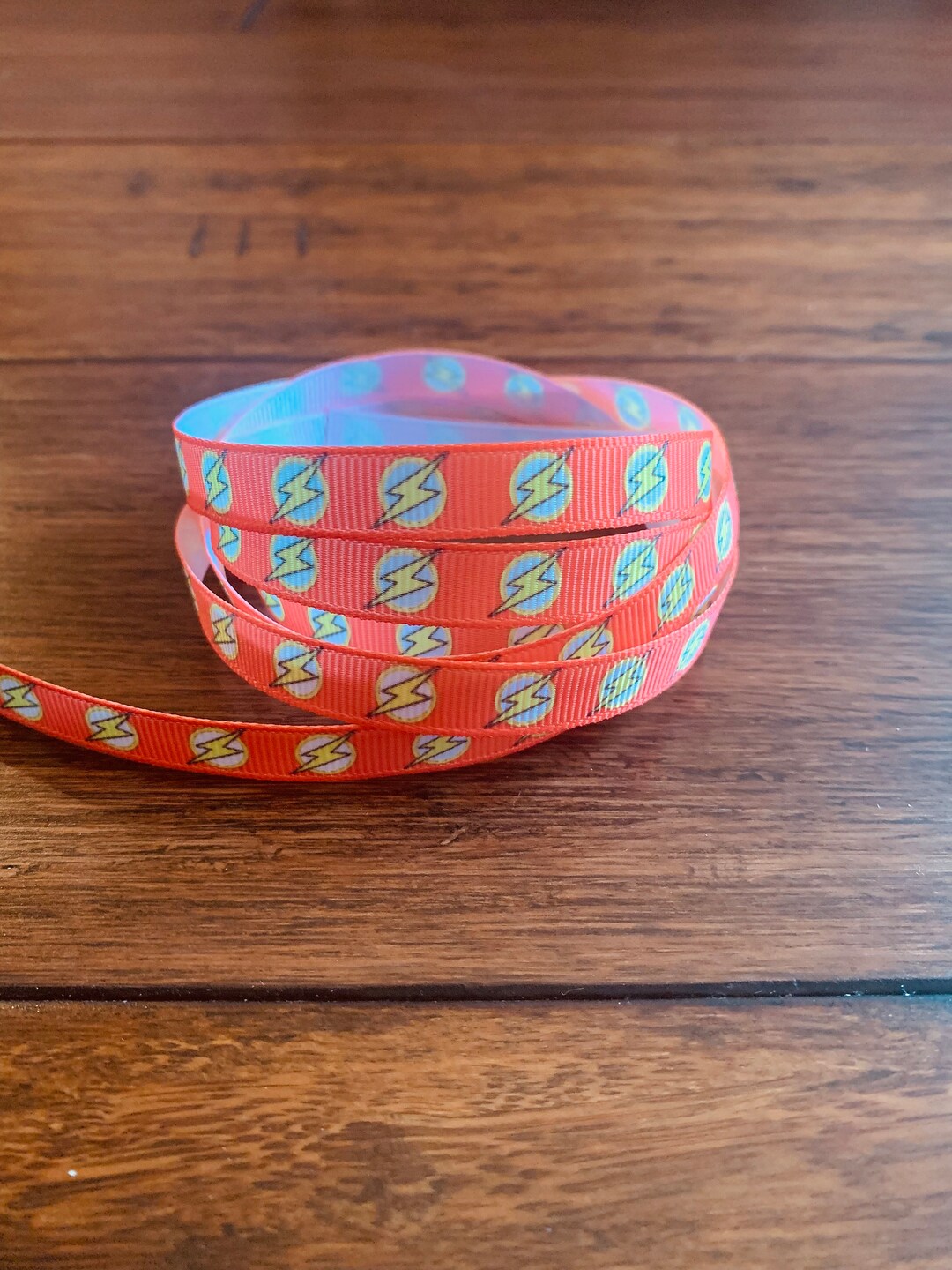 3/8 Grosgrain Ribbon Lightening Bolt / Flash 5 Yards Etsy