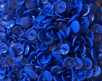 Broches KAM - Talla 20 Regular - Azul Real Brillante B16 - 100 juegos