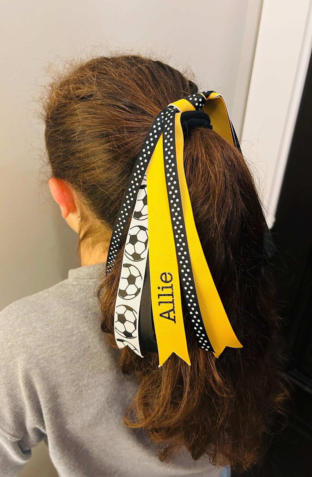 SOCCER Personalized Custom Sport Hair Ribbons - Etsy