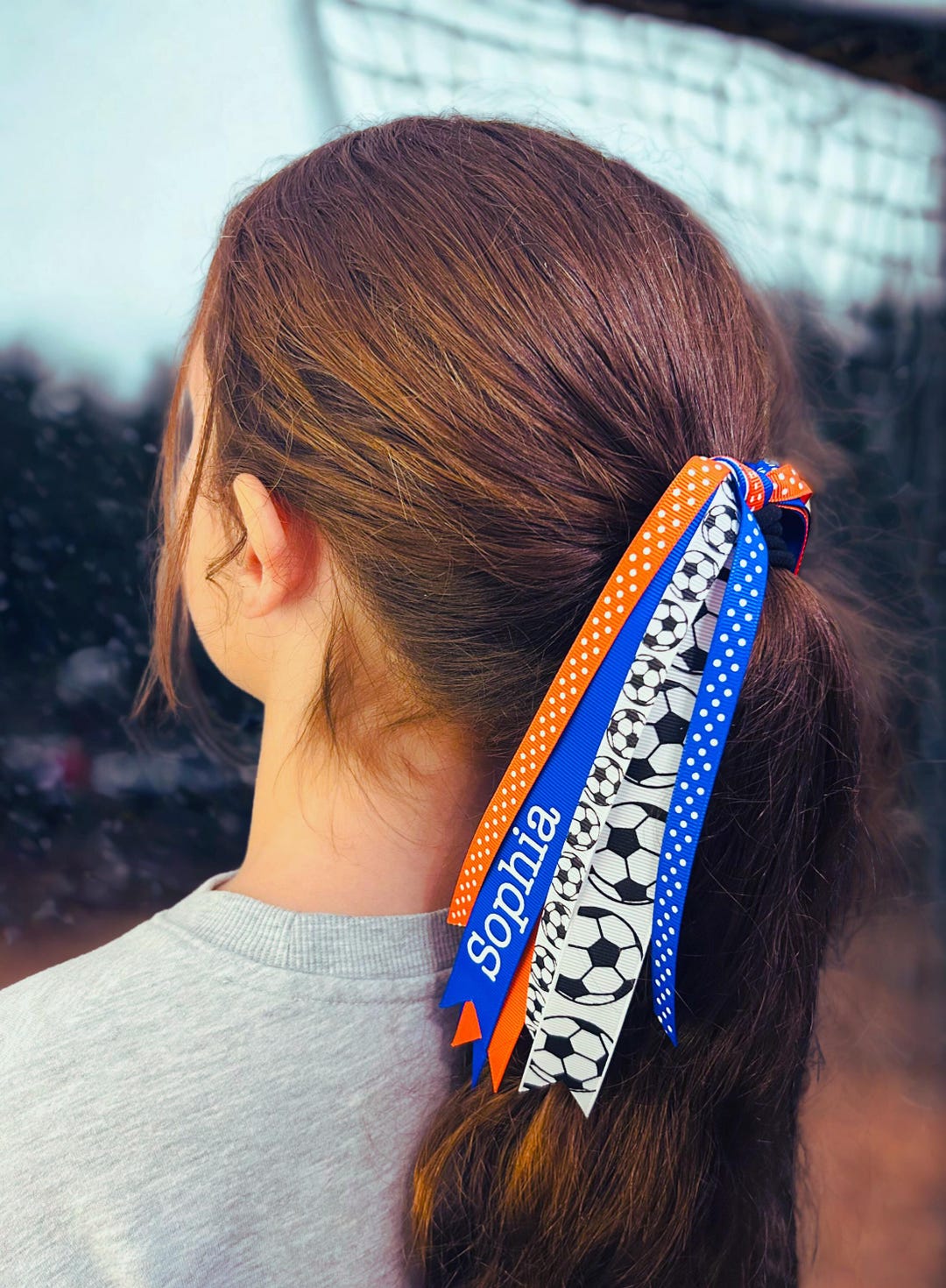 Customised Sport Ribbons SOCCER Personalized Sport Hair Ribbons - Etsy