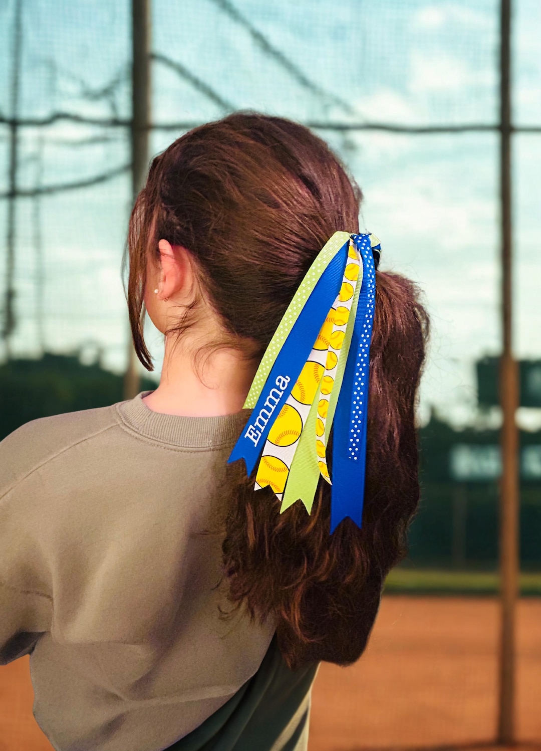 SOFTBALL Personalized Sport Hair Ribbons - Etsy