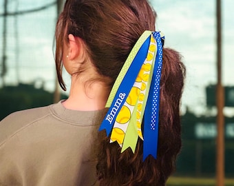 SOFTBALL Personalized Sport Hair Ribbons