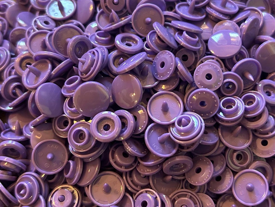 KAM Snaps - Size 20 Regular - Glossy Purple - 100 Sets - Etsy