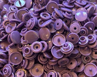 Broches KAM - Talla 20 Regular - Morado Brillante - 100 juegos
