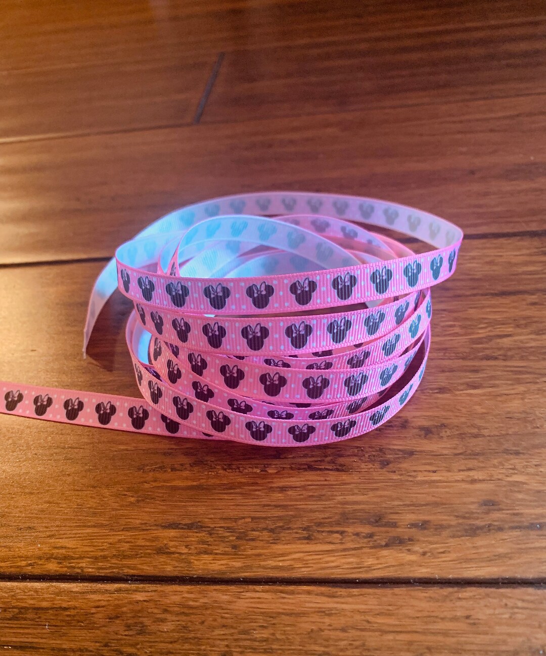Minnie Rella Pink Ribbon 3/8 Grosgrain Ribbon Pink Minnie 5 Yards - Etsy
