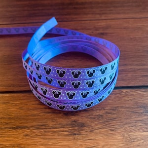 Nastro grosgrain da 3/8&quot; - Minnie viola (5 metri)