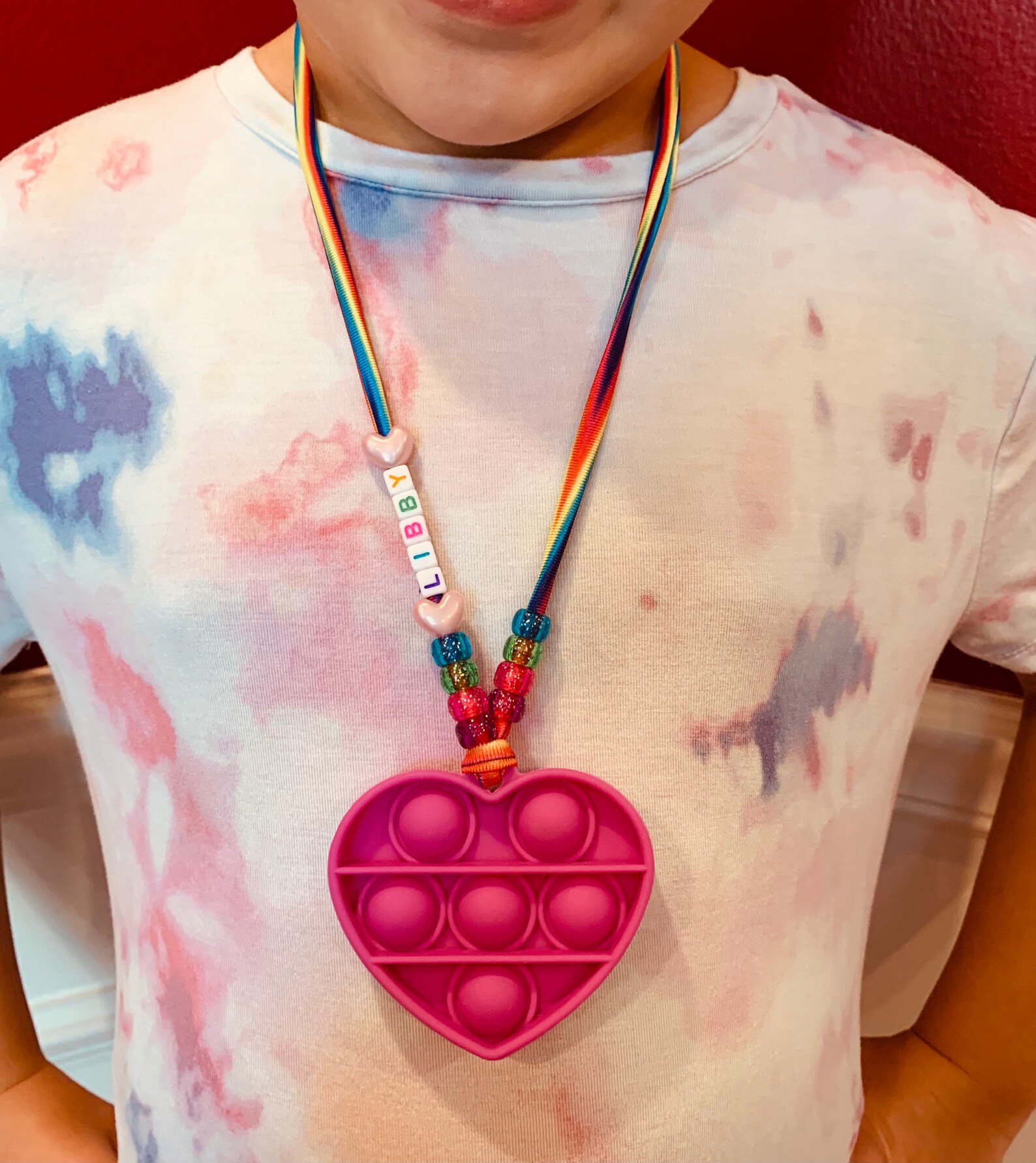 Popit Fidget Necklaces heartsolids Etsy