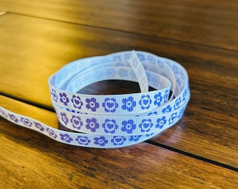Cinta de grogrén de 3/8" - Flor violeta (5 yardas)