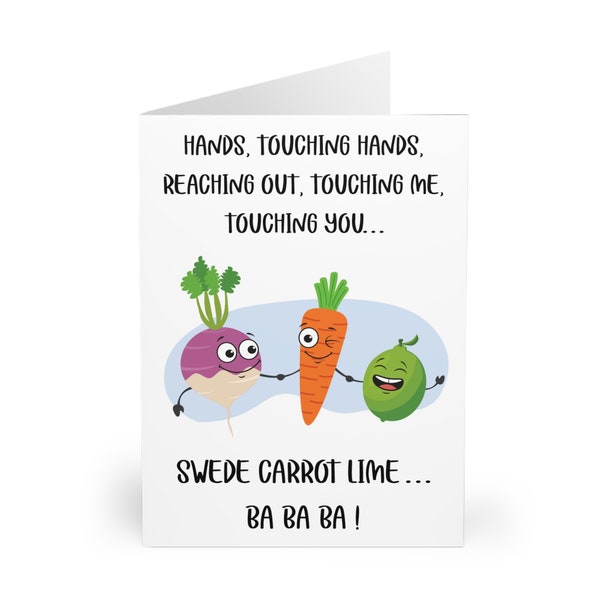 Funny Birthday Card – Swede Carrot Lime - Happy Birthday Card for her – gifts from women - Friend Birthday Card – Gift card