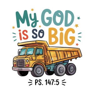 My God Is So Big Kids PNG, Christian PNG, Toddler PNG, Biblical Toddler Png, Kids Church Sublimation, Retro Kids Toddler Colorful Religious