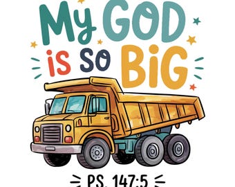 Mi Dios es tan grande PNG para niños, PNG cristiano, PNG para niños pequeños, PNG bíblico para niños pequeños, sublimación de iglesia infantil, PNG colorido retro para niños pequeños religiosos