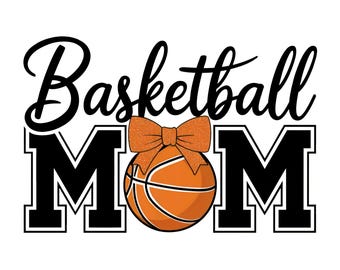 Retro Basketball Mom PNG, Glitter Basketball PNG, Basketball Mama Sublimation Design, Digital Download, Coquette Basketball Shirt Design PNG