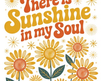 Boho Summer PNG, Sunshine in My Soul, Floral Summer Vibes PNG, Summer Coquette Sublimation, Girly Summer PNG, Hippie Summer Shirt Design
