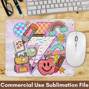 Teacher PNG Sublimation Files Teacher Mouse Pad Sublimation Designs, Instant Digital Download Mouse Pad, Teacher Mouse Pad PNG, School PNG