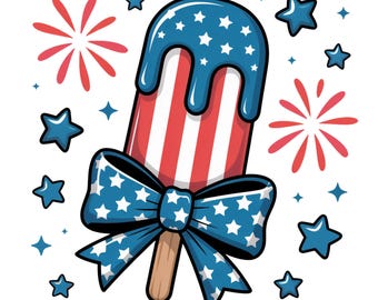 Popsicle PNG, 4th of July PNG, Sublimation Designs Digital Download, Retro USA Fourth Of July Png, Summer Trendy 4th of July Dtf Png Design
