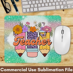 Teacher PNG Sublimation Files Teacher Mouse Pad Sublimation Designs, Instant Digital Download Mouse Pad, Teacher Mouse Pad PNG, School PNG