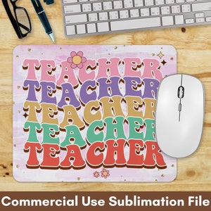 Teacher PNG Sublimation Files Teacher Mouse Pad Sublimation Designs, Instant Digital Download Mouse Pad, Teacher Mouse Pad PNG, School PNG
